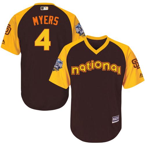 Padres #4 Wil Myers Brown 2016 All-Star National League Stitched Youth MLB Jersey - Click Image to Close